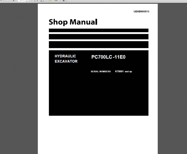 KOMATSU PC700LC-11EO SHOP MANUAL