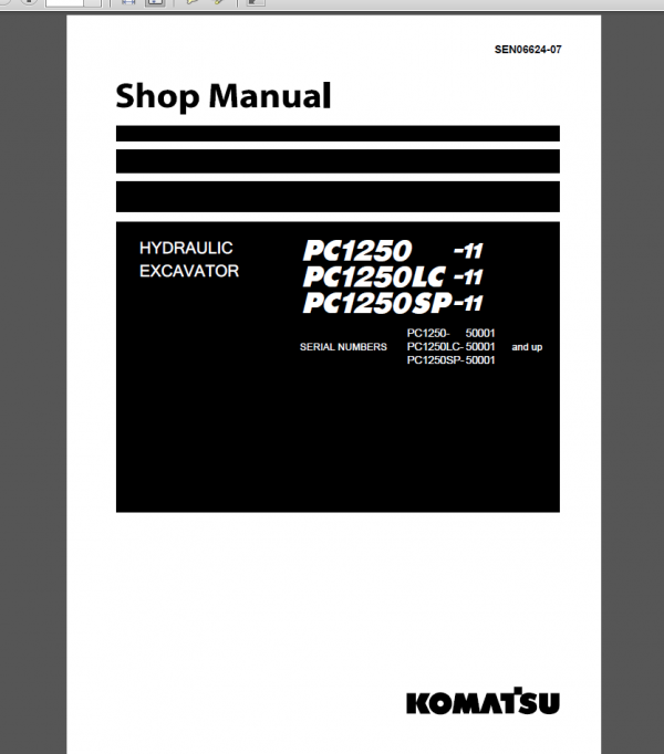 KOMATSU PC1250-11 SHOP MANUAL