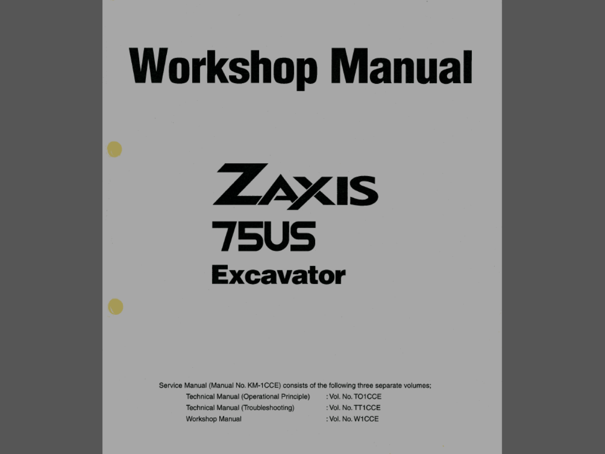 Hitachi Zaxis 75US Excavator Workshop Manual