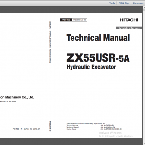 Hitachi ZX55USR-5A Workshop Manual – Technical Manual
