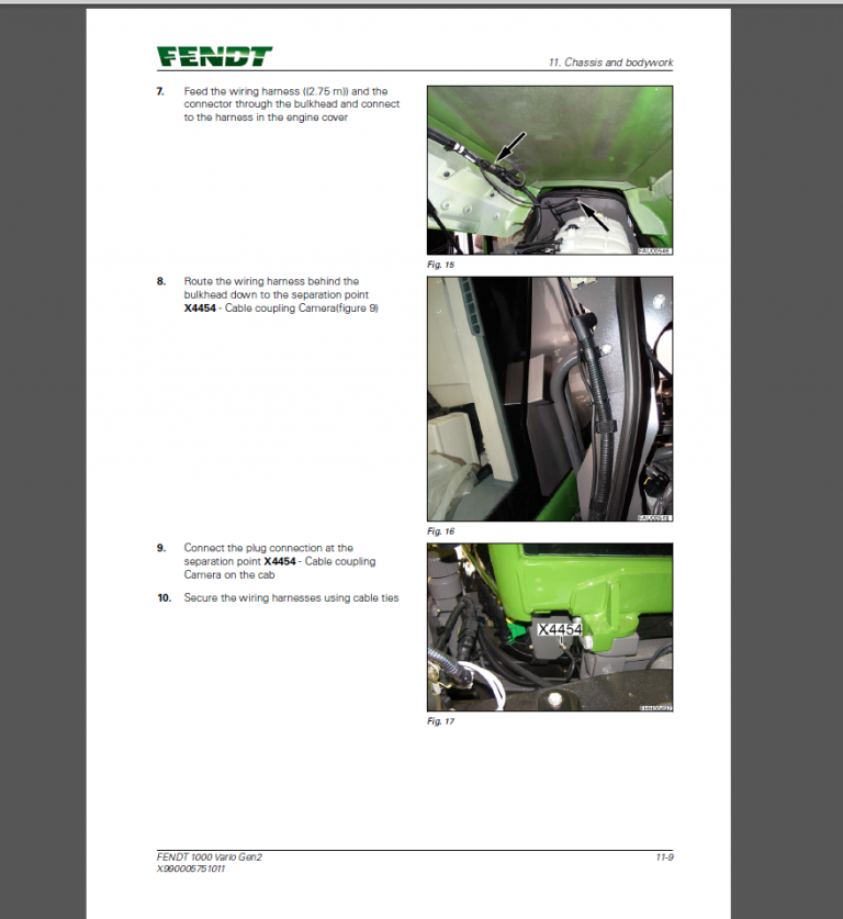 FENDT 1038 - 1042 - 1046 - 1050 Vario Gen2 Workshop Service Manual