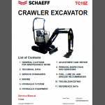 SCHAEFF TC10Z SERVICE MANUAL