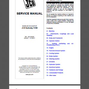 JCB HYDRADIG 110W SERVICE MANUAL