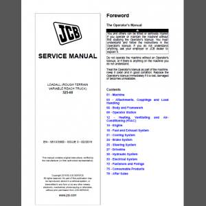 JCB 525-60 SERVICE MANUAL PDF