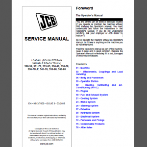JCB 526-56 SERVICE MANUAL