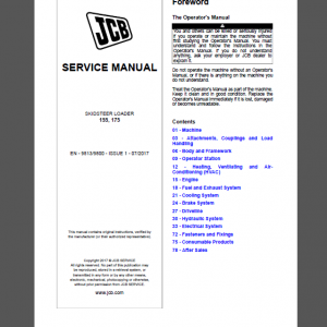 JCB 155, 175 SERVICE MANUAL
