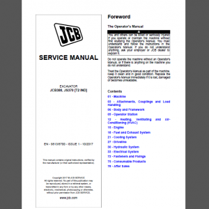 JCB JCB380-JS370 [T2 IND] SERVICE MANUAL