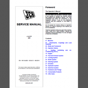 JCB 403 SERVICE MANUAL