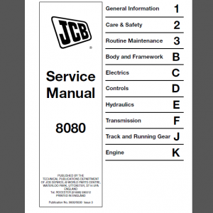 JCB 8080 SERVICE MANUAL