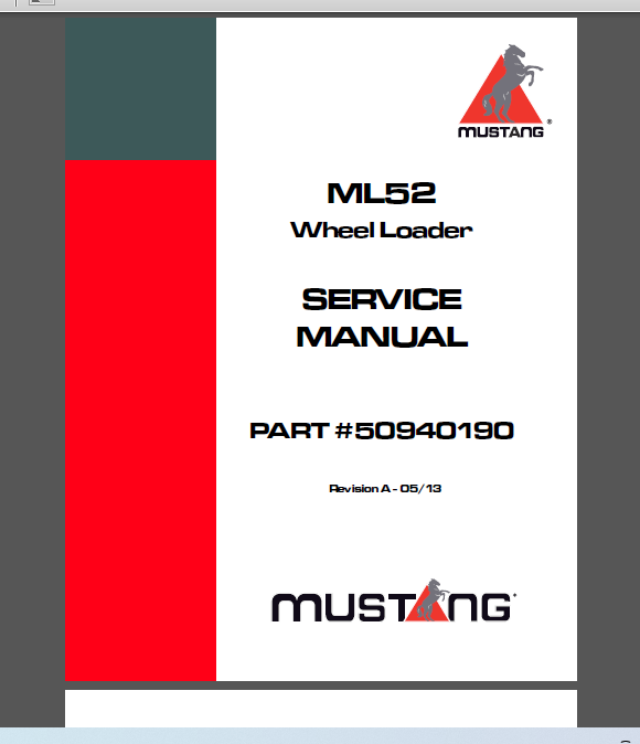 MUSTANG ML52 SERVICE MANUAL