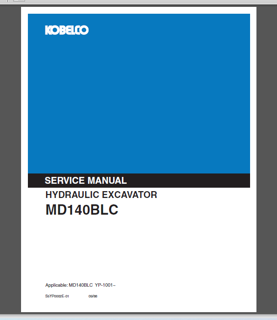 KOBELCO MD140BLC SERVICE MANUAL