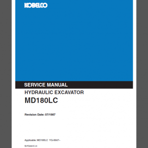 KOBELCO MD180LC SERVICE MANUAL