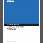 KOBELCO SK100 III SERVICE MANUAL