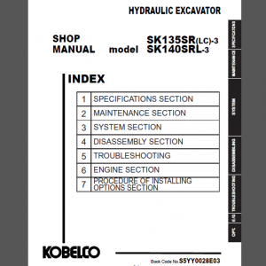 SK135SR(LC)-3 SK140SRL-3 SHOP MANUAL PDF
