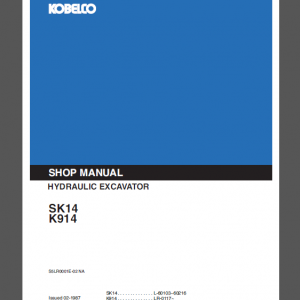 KOBELCO SK14/K914 SHOP MANUAL