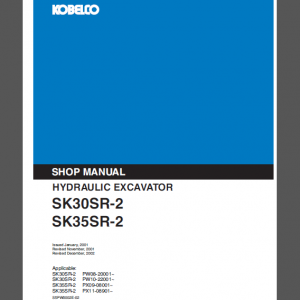 KOBELCO SK30SR-2/SK35SR-2 SHOP MANUAL