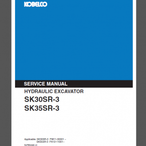 KOBELCO SK30SR-3/SK35SR-3 SERVICE MANUAL
