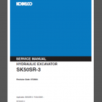 KOBELCO SK50SR-3 SERVICE MANUAL