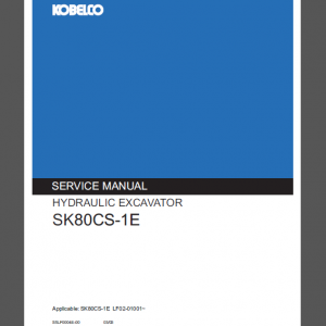 KOBELCO SK80CS-1E SERVICE MANUAL