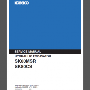 KOBELCO SK80MSR/SK80CS SERVICE MANUAL