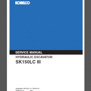KOBELCO SK150LC III SERVICE MANUAL