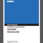 KOBELCO SK200III/SK200LCIII SHOP MANUAL