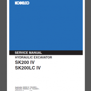 KOBELCO SK200 IV/SK200LC IV SERVICE MANUAL