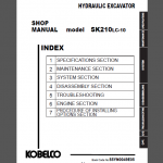 KOBELCO SK210LC-10 SHOP MANUAL