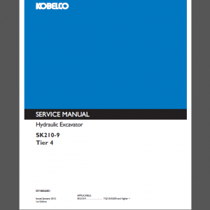 KOBELCO SK210-9 TIER 4 SERVICE MANUAL