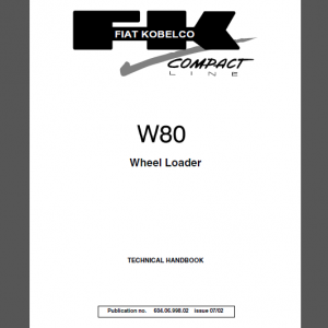 FIAT KOBELCO W80 SHOP MANUAL