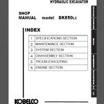 KOBELCO SK850LC SHOP MANUAL