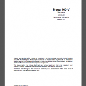 DOSAN MEGA 400-V SHOP MANUAL