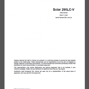 DOOSAN SOLAR 290LC-V SHOP MANUAL