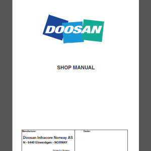 DOOSAN DA30 SHOP MANUAL