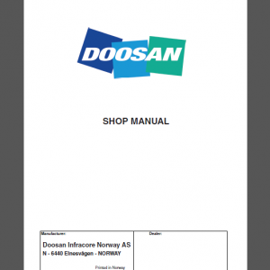 DOOSAN DA40 SHOP MANUAL