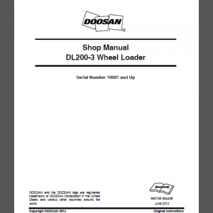 DOOSAN DL200-3 SHOP MANUAL