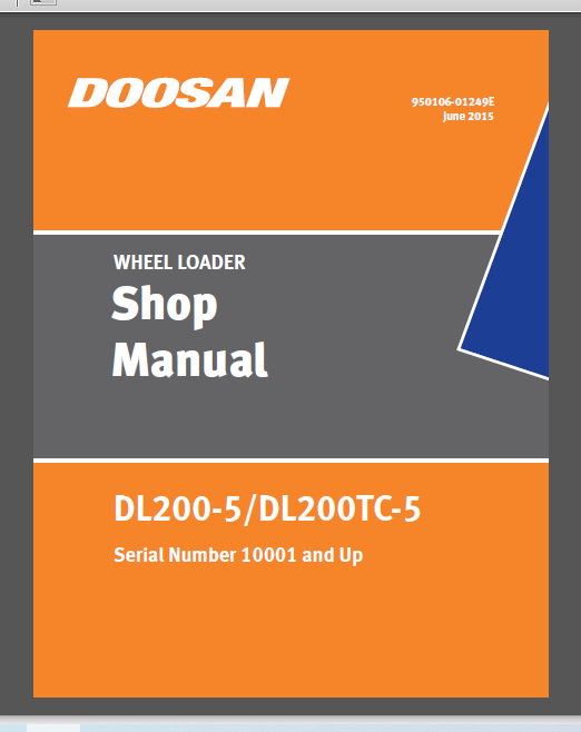 DOOSAN DL200-5/DL200TC-5 SHOP MANUAL