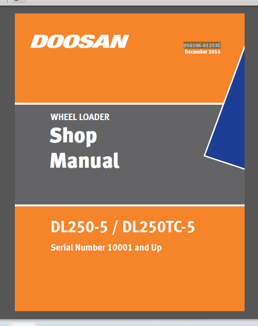 DOOSAN DL250-5 / DL250TC-5 SHOP MANUAL