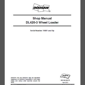 DOOSAN DL420-3 SHOP MANUAL