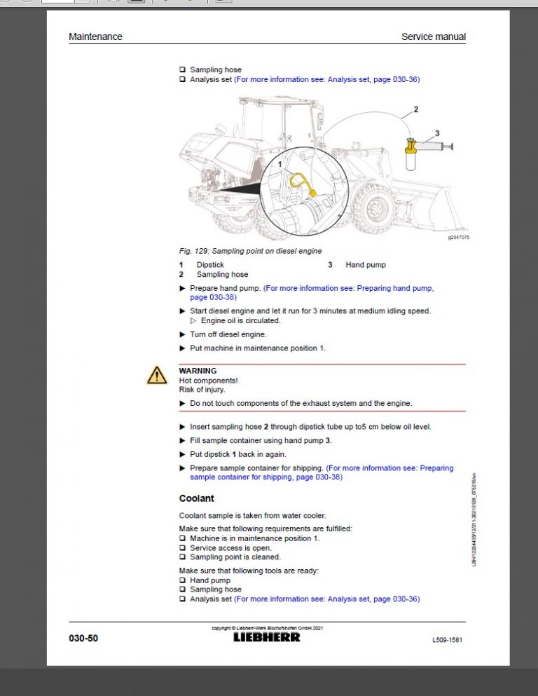 Liebherr L509 Wheel Loader Service Manual PDF