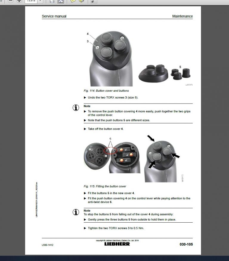 Liebherr L 580 Service Manual