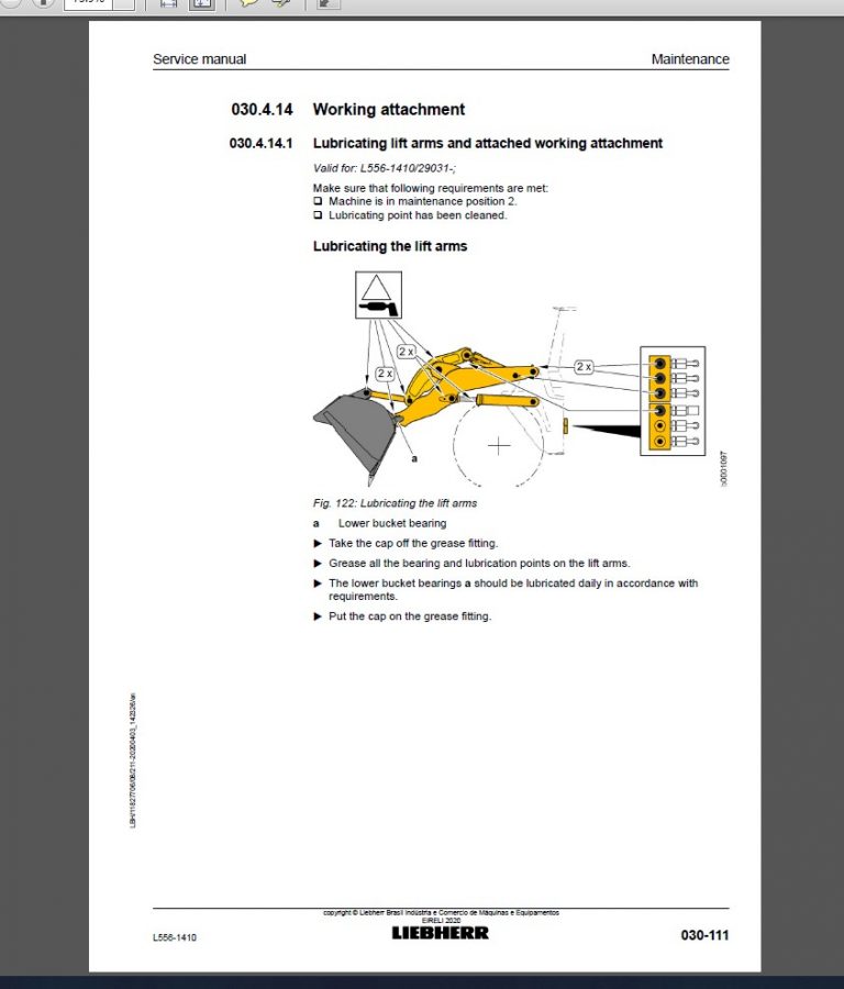 Liebherr L556 Service Manual