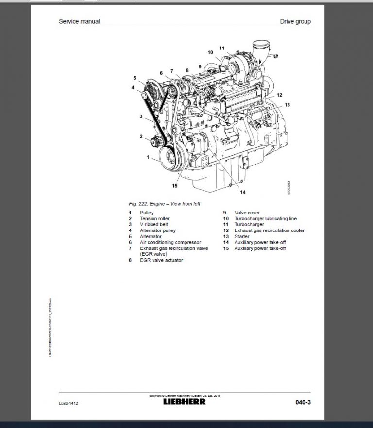 Liebherr L 580 Service Manual