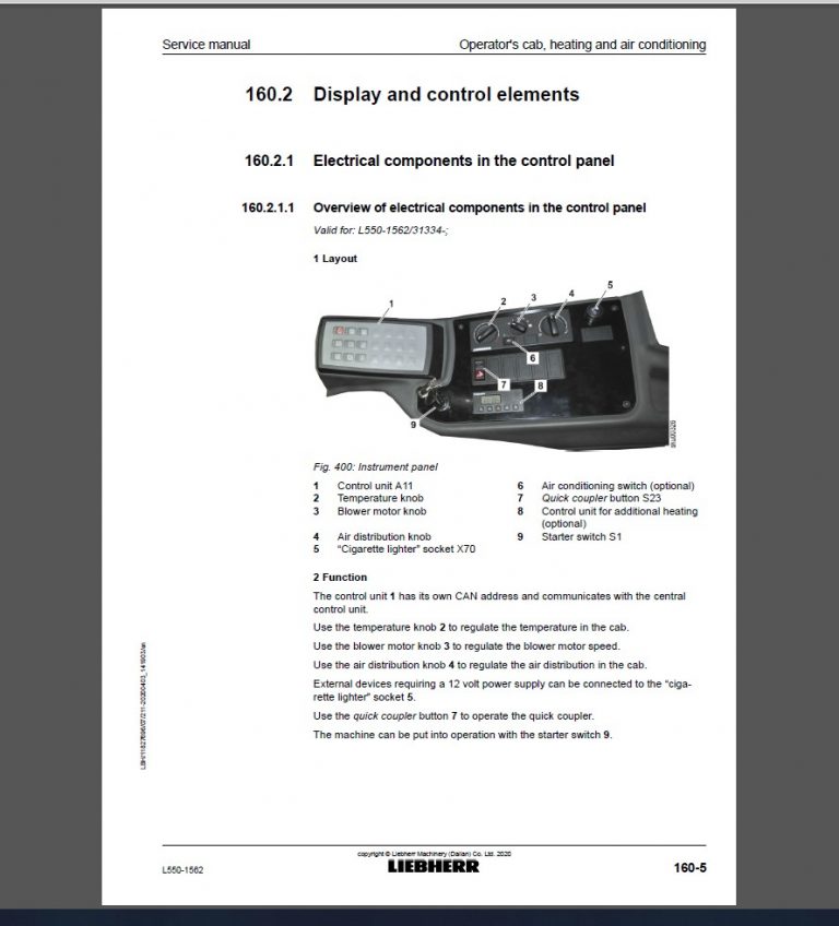 Liebherr L 550 Service Manual PDF