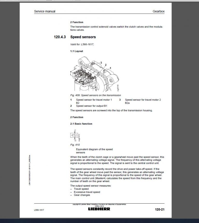 Liebherr L566 Wheel Loader Service Manual