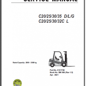 CLARK C20/25/30/35 D/L/G - C20/25/30/32C L SERVICE MANUAL