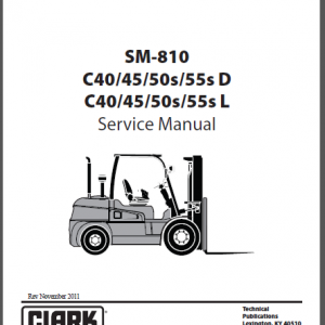 CLARK SM-810/C40/45/50s/55s D - C40/45/50s/55s L SERVICE MANUAL