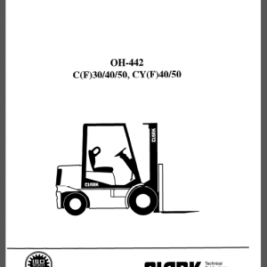 CLARK OH-442 C(F)30/40/50C,Y (F)40/50 OVERHAUL MANUAL