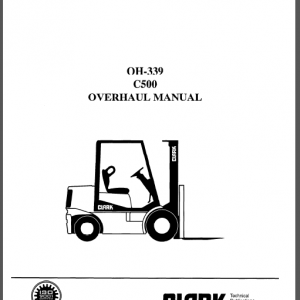 CLARK OH-339/ C500 OVERHAUL MANUAL