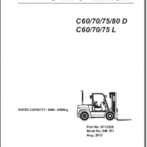 CLARK C60/70/75/80D - 60/70/75 L SERVICE MANUAL